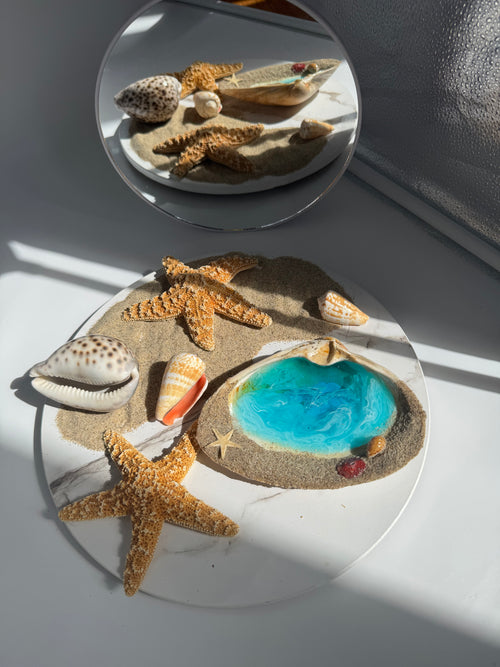 Sandy Rim Shell Tray ( Medium)